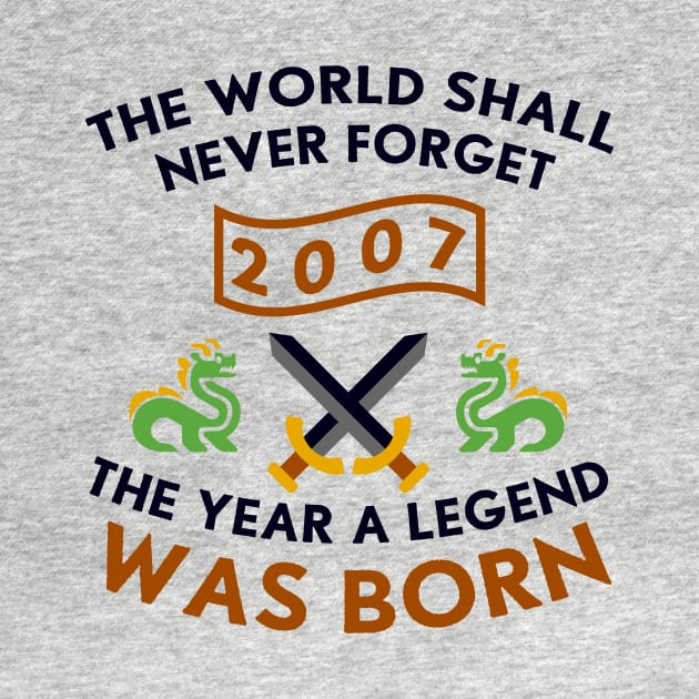 2007 The Year A Legend Was Born Dragons and Swords Design by Graograman